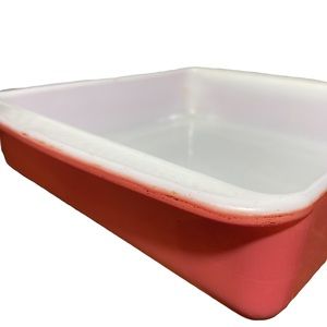 Vintage Pyrex Flamingo Pink 8" Square Casserole Baking Dish #222 Ovenware